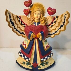Vintage 2002 Kathy Killip for Demdaco "Peace Angel" Folk Art Figurine